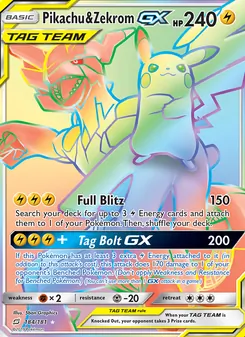 Pikachu & Zekrom GX (Team Up #184)