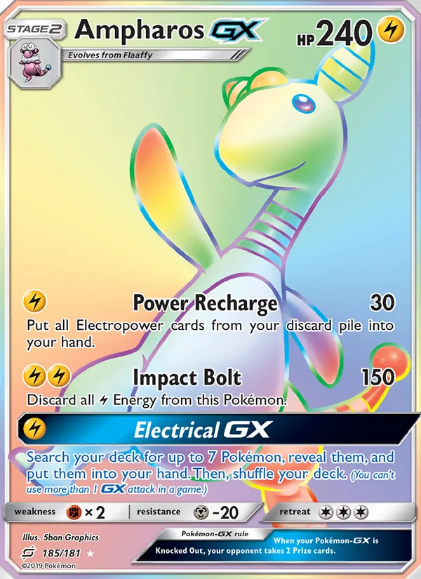 Ampharos GX — Team Up #185 (Pokémon TCG card)