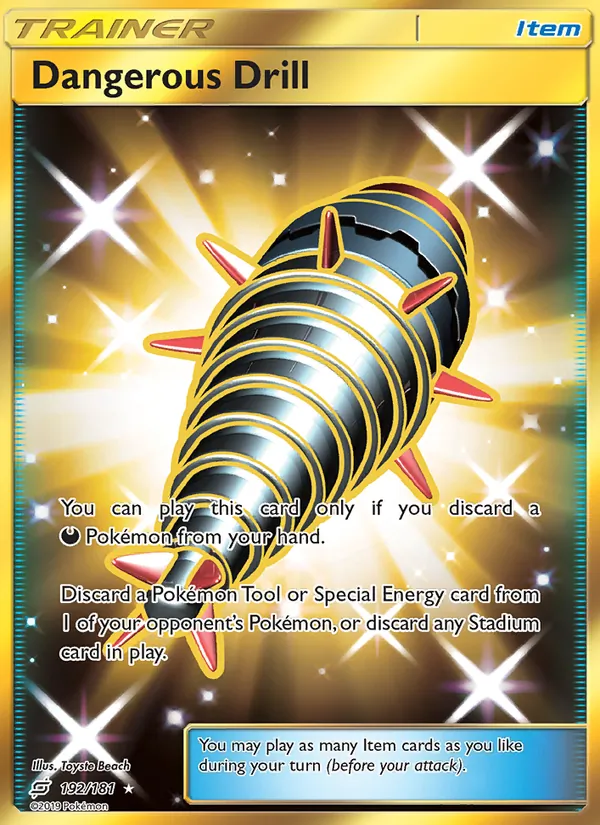 Dangerous Drill — Team Up #192 (Pokémon TCG card)