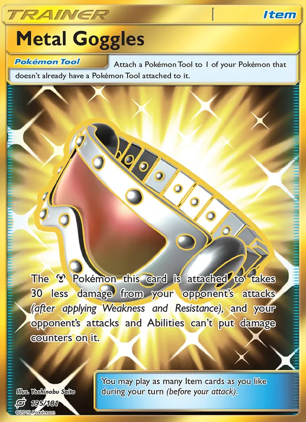 Metal Goggles — Team Up #195 (Pokémon TCG card)