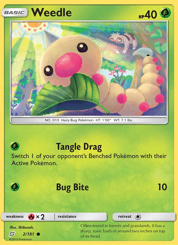 Weedle — Team Up #2 (Pokémon TCG card)
