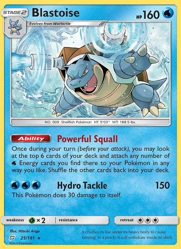 Blastoise — Team Up #25 (Pokémon TCG card)