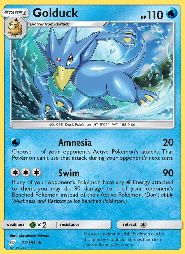 Golduck — Team Up #27 (Pokémon TCG card)