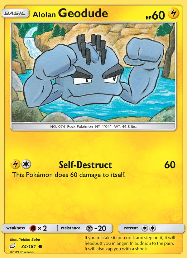 Alolan Geodude — Team Up #34 (Pokémon TCG card)