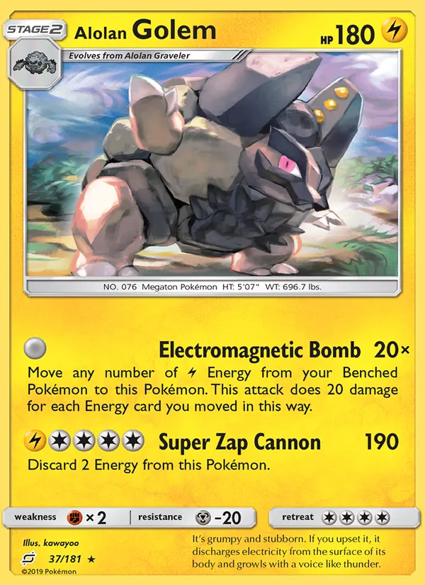 Alolan Golem — Team Up #37 (Pokémon TCG card)