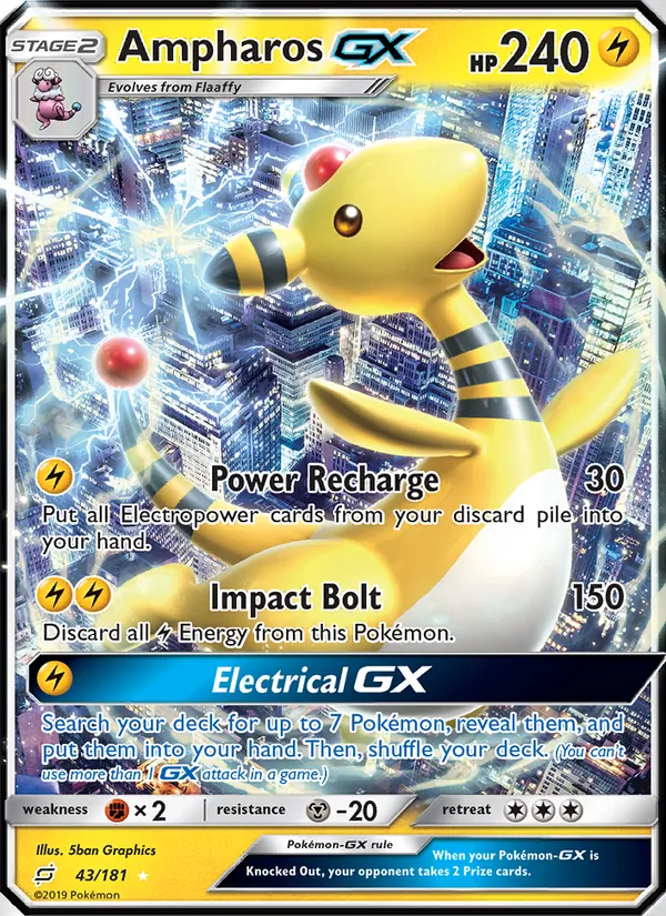 Ampharos GX — Team Up #43 (Pokémon TCG card)