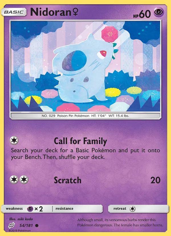 Nidoran♀ — Team Up #54 (Pokémon TCG card)