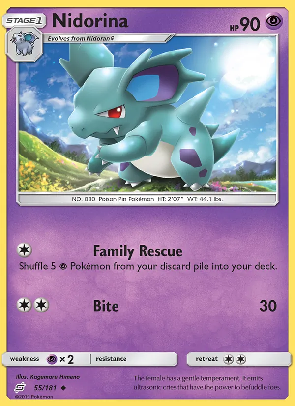 Nidorina — Team Up #55 (Pokémon TCG card)