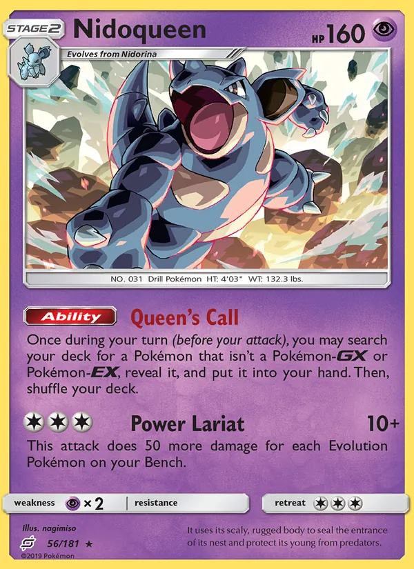 Nidoqueen — Team Up #56 (Pokémon TCG card)