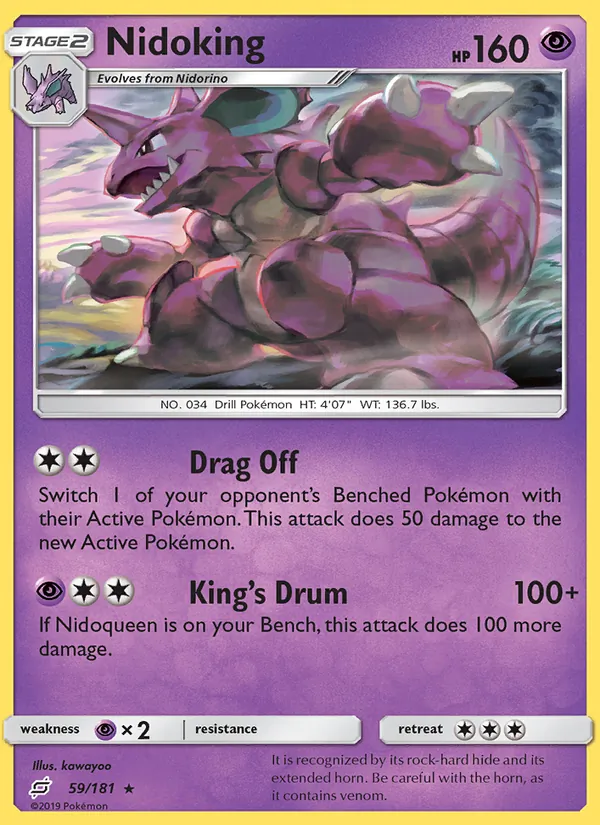 Nidoking — Team Up #59 (Pokémon TCG card)