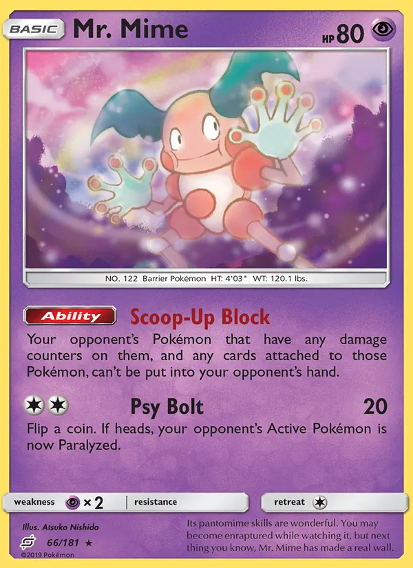 Mr. Mime — Team Up #66 (Pokémon TCG card)