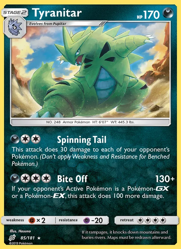 Tyranitar — Team Up #85 (Pokémon TCG card)