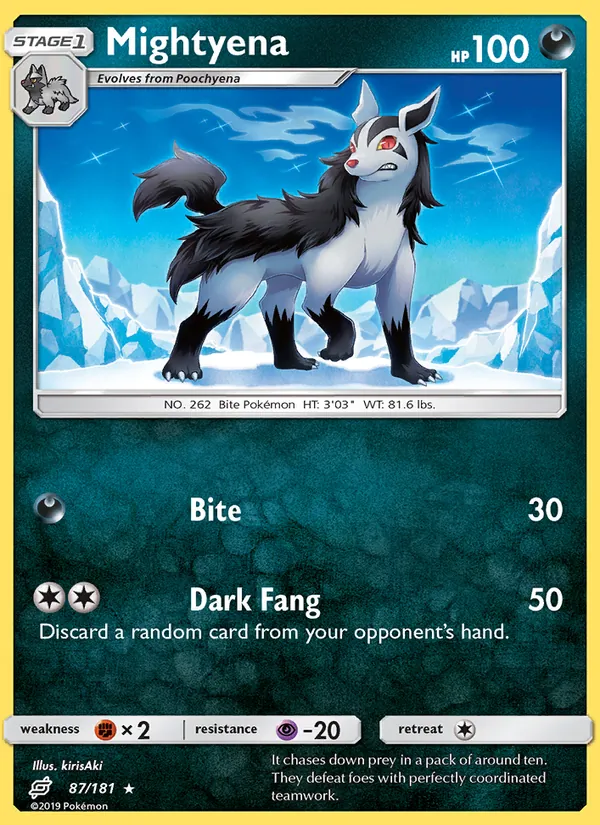 Mightyena — Team Up #87 (Pokémon TCG card)