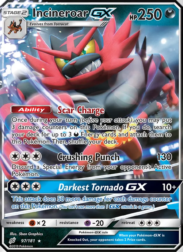 Incineroar GX — Team Up #97 (Pokémon TCG card)