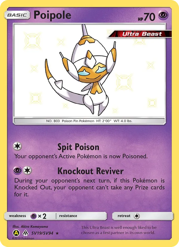 Poipole — Hidden Fates Shiny Vault #SV19 (Pokémon TCG card)