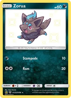 Zorua (Hidden Fates Shiny Vault #SV25)