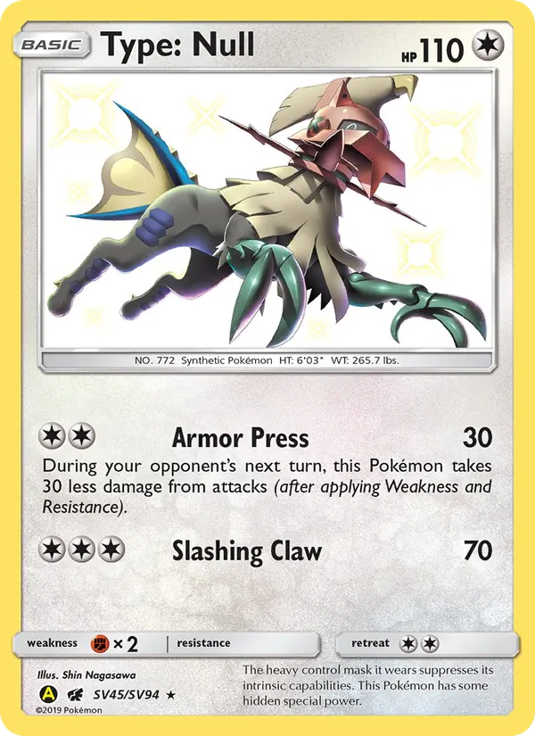 Type: Null — Hidden Fates Shiny Vault #SV45 (Pokémon TCG card)