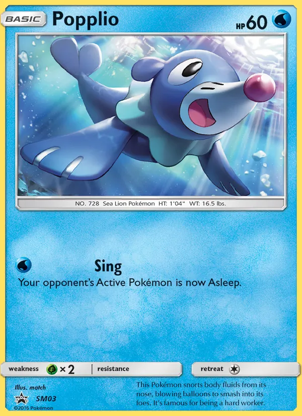 Popplio — SM Black Star Promos #SM03 (Pokémon TCG card)