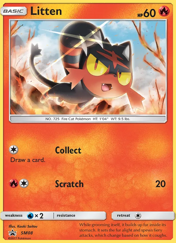 Litten — SM Black Star Promos #SM08 (Pokémon TCG card)
