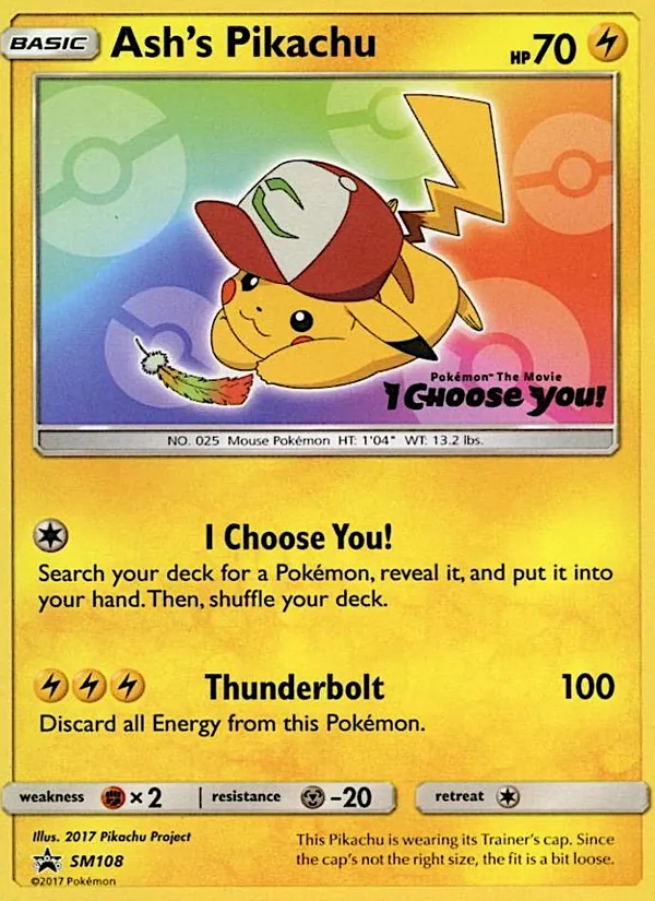 Ash's Pikachu — SM Black Star Promos #SM108 (Pokémon TCG card)