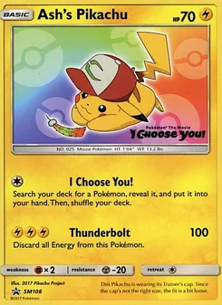 Ash's Pikachu (SM Black Star Promos #SM108)