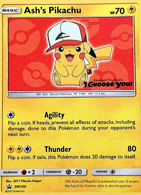 Ash's Pikachu — SM Black Star Promos #SM109 (Pokémon TCG card)