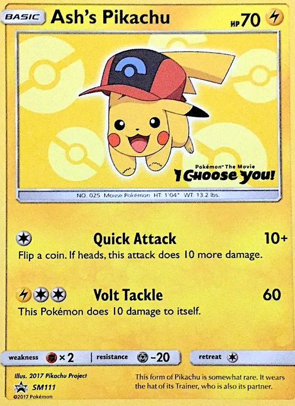 Ash's Pikachu — SM Black Star Promos #SM111 (Pokémon TCG card)