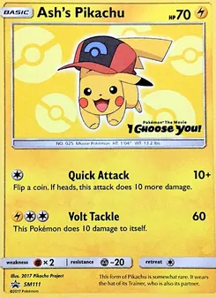 Ash's Pikachu (SM Black Star Promos #SM111)