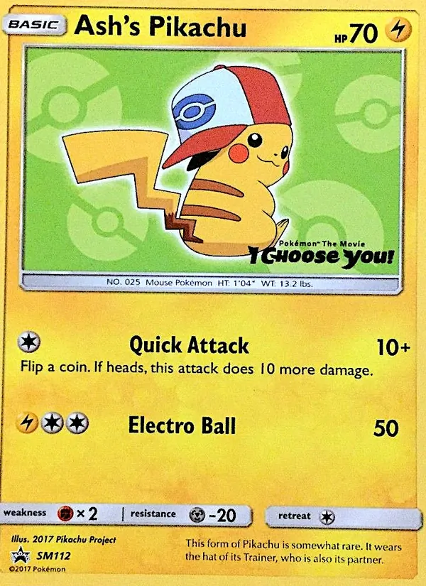 Ash's Pikachu — SM Black Star Promos #SM112 (Pokémon TCG card)