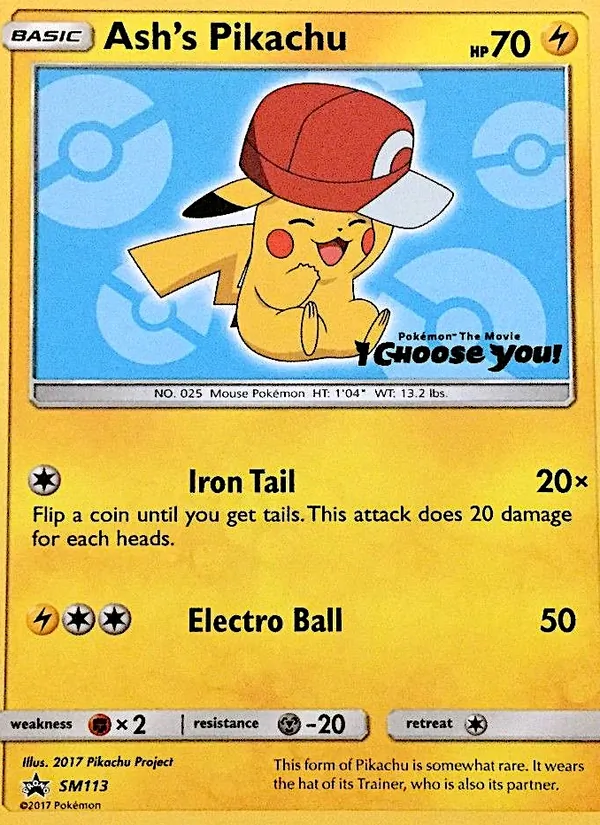 Ash's Pikachu — SM Black Star Promos #SM113 (Pokémon TCG card)
