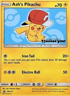 Ash's Pikachu (SM Black Star Promos #SM113)