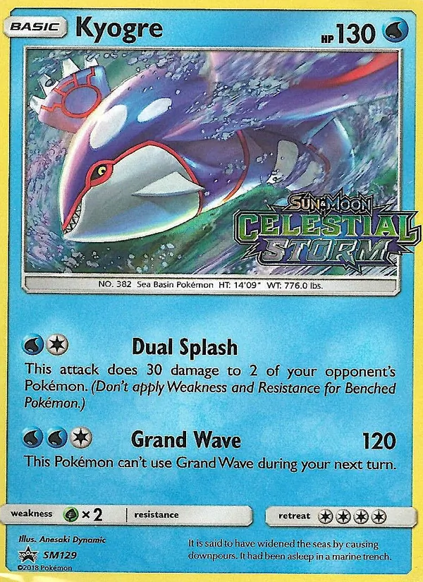 Kyogre — SM Black Star Promos #SM129 (Pokémon TCG card)