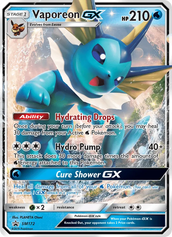 Vaporeon GX — SM Black Star Promos #SM172 (Pokémon TCG card)