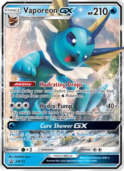 Vaporeon GX (SM Black Star Promos #SM172)