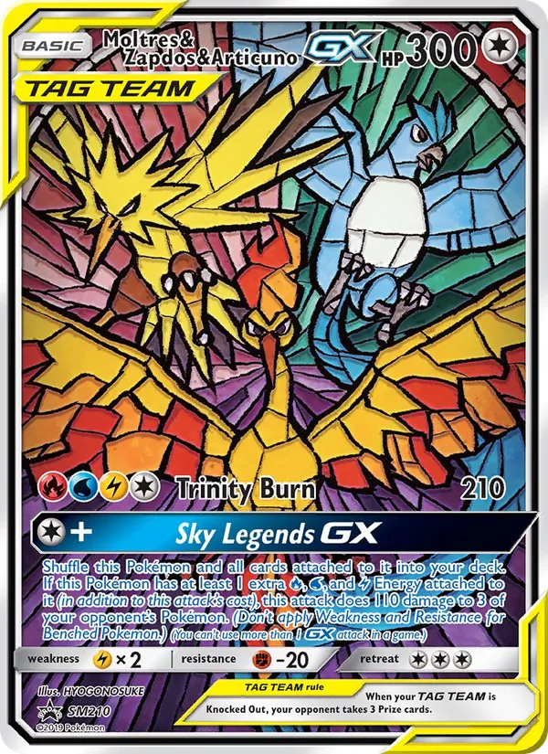 Moltres & Zapdos & Articuno GX — SM Black Star Promos #SM210 (Pokémon TCG card)