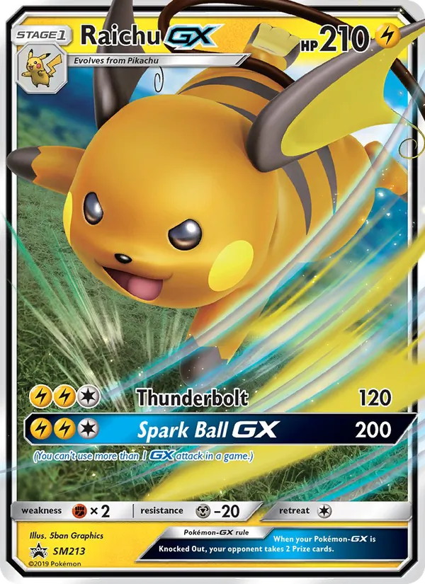 Raichu GX — SM Black Star Promos #SM213 (Pokémon TCG card)