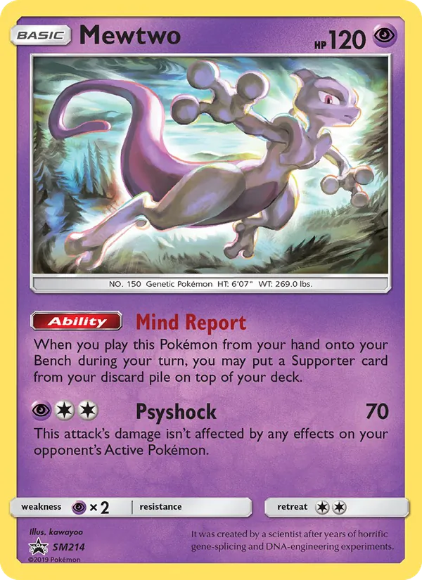 Mewtwo — SM Black Star Promos #SM214 (Pokémon TCG card)