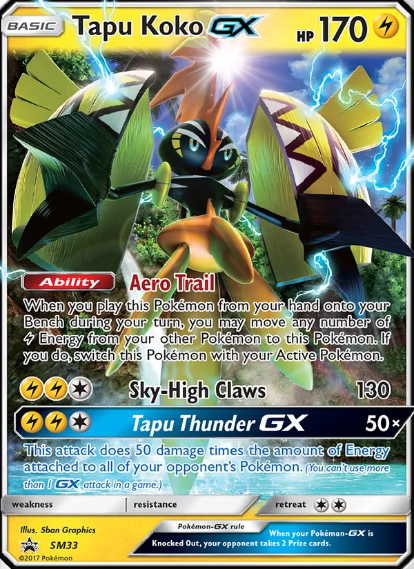 Tapu Koko GX — SM Black Star Promos #SM33 (Pokémon TCG card)