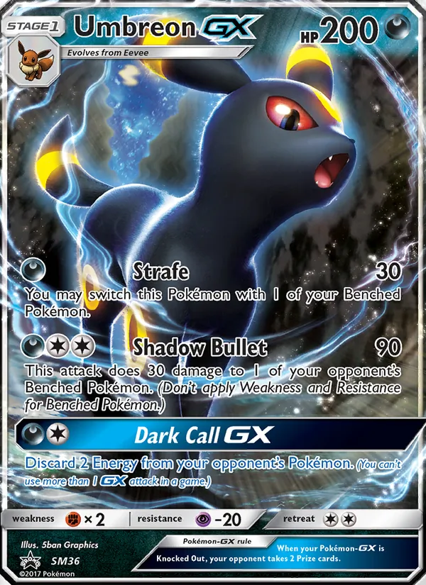 Umbreon GX — SM Black Star Promos #SM36 (Pokémon TCG card)