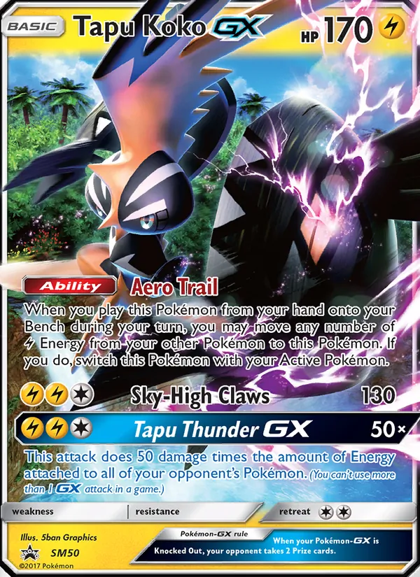 Tapu Koko GX — SM Black Star Promos #SM50 (Pokémon TCG card)