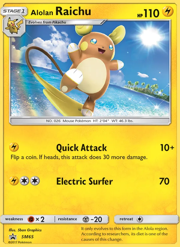 Alolan Raichu — SM Black Star Promos #SM65 (Pokémon TCG card)