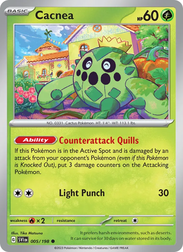Cacnea — Scarlet & Violet #005 (Pokémon TCG card)