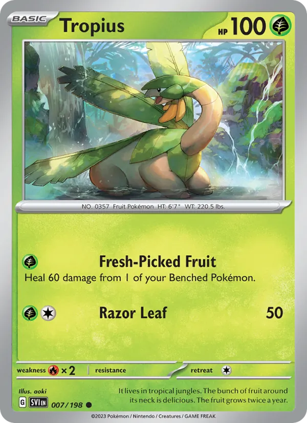 Tropius — Scarlet & Violet #007 (Pokémon TCG card)