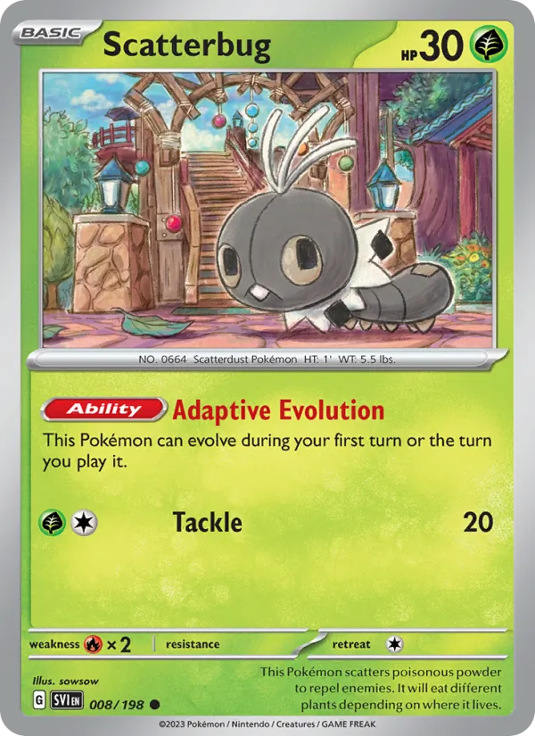 Scatterbug — Scarlet & Violet #008 (Pokémon TCG card)