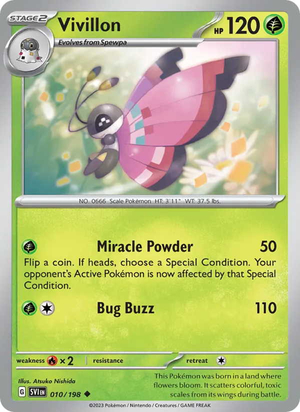 Vivillon — Scarlet & Violet #010 (Pokémon TCG card)
