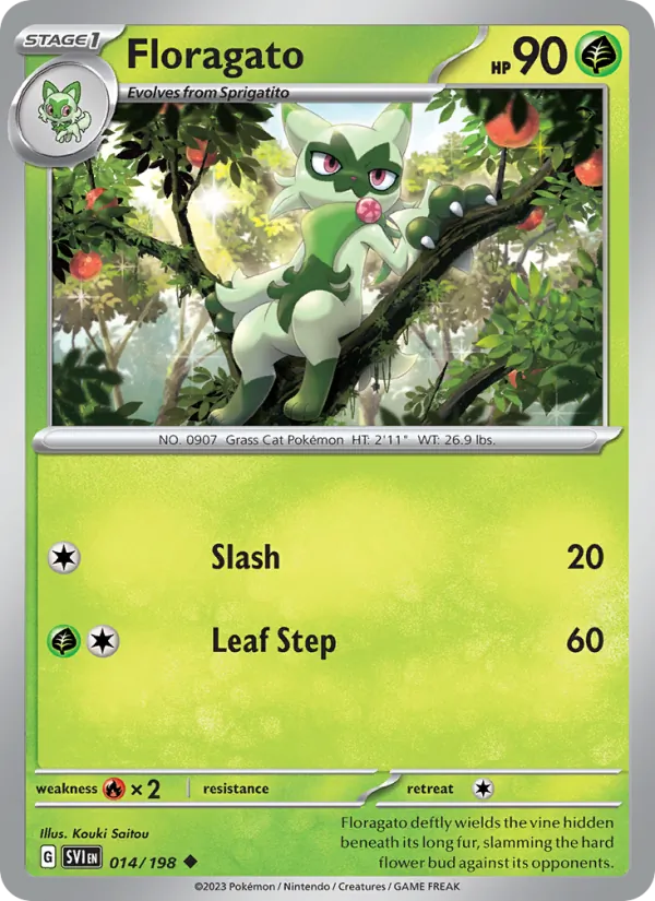 Floragato — Scarlet & Violet #014 (Pokémon TCG card)