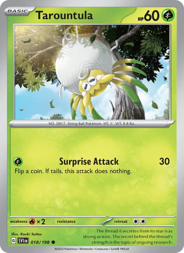 Tarountula — Scarlet & Violet #018 (Pokémon TCG card)