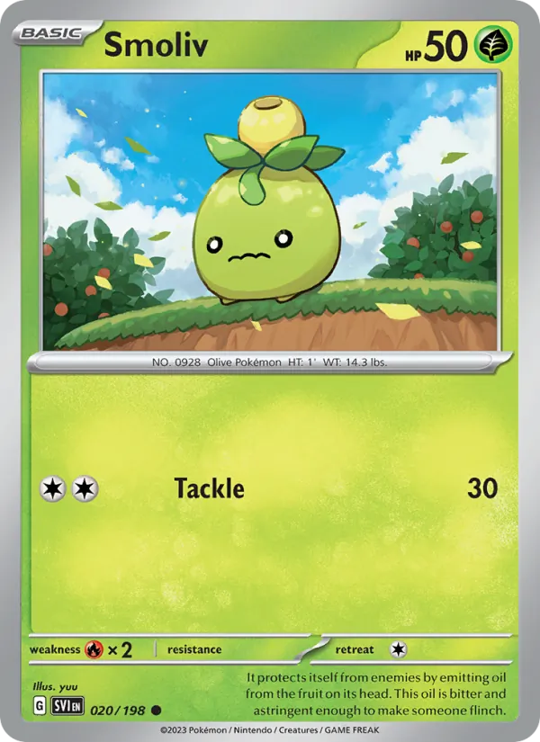 Smoliv — Scarlet & Violet #020 (Pokémon TCG card)