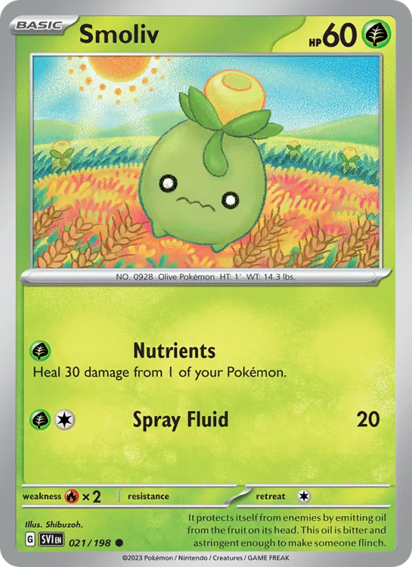 Smoliv — Scarlet & Violet #021 (Pokémon TCG card)