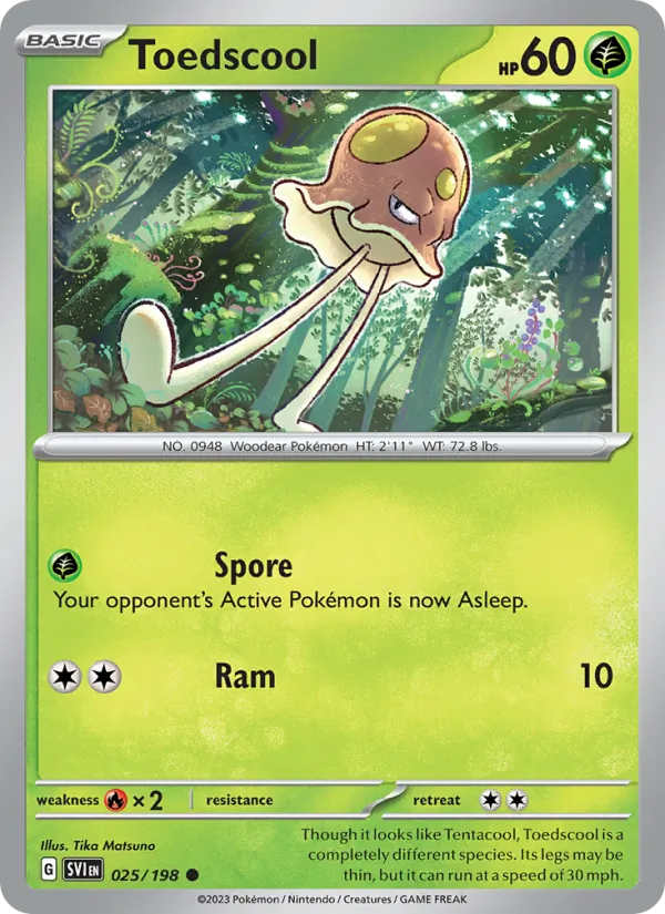 Toedscool — Scarlet & Violet #025 (Pokémon TCG card)